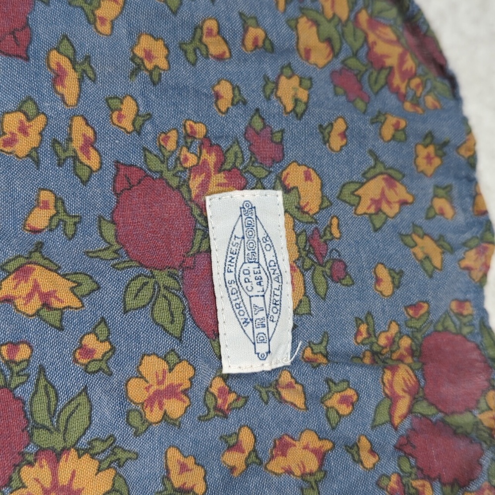 Floral Casual Button Down Shirt - Blue and Red - Picture 2 of 6